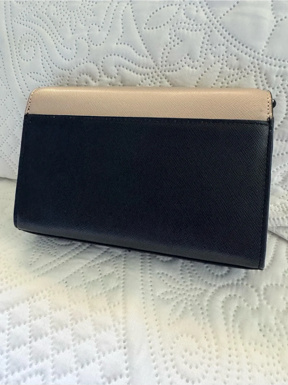 kate spade Two-Tone Leather Crossbody Bag - Beige & Black